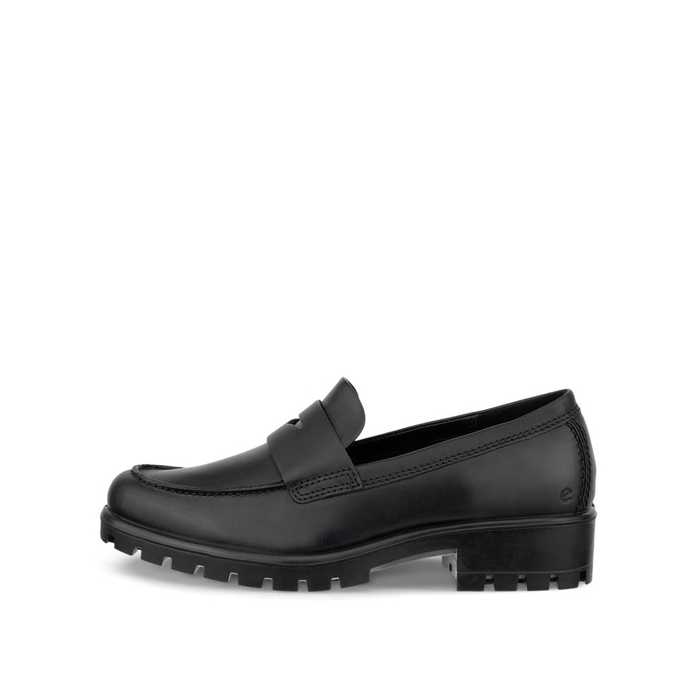 Ecco ModTray Women's Black Leather Penny Loafer Size 41EU/10-10.5US - Picture 13 of 13